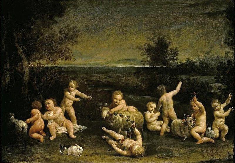 Giuseppe Maria Crespi Cupids Frollicking Spain oil painting art